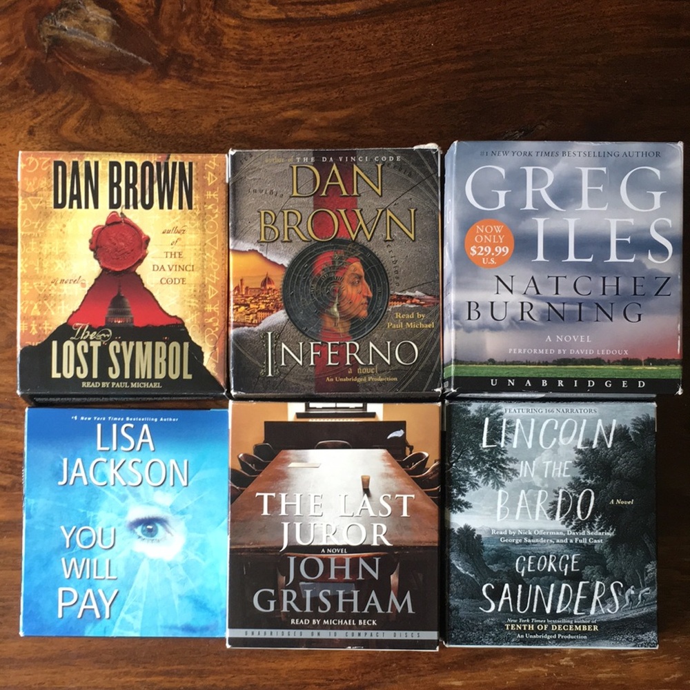 Audio Books on CD Collection of Popular Novels (Set of 6)